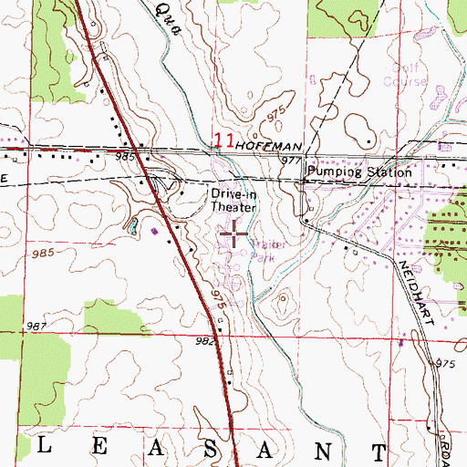 Topographic Map of Fountain Place Mobile Home Park, OH