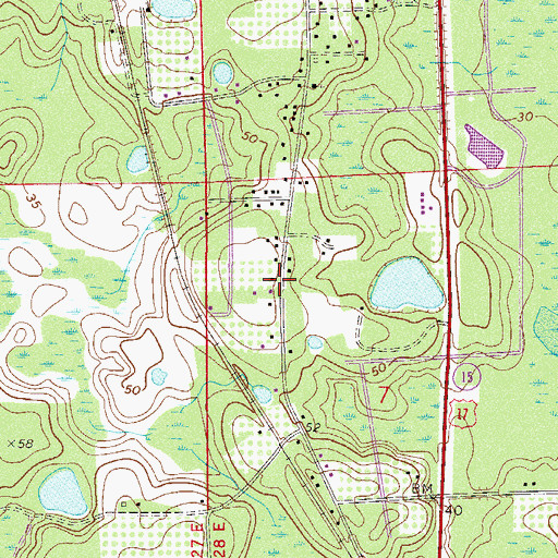 Topographic Map of New Elizabeth Missionary Baptist Church, FL