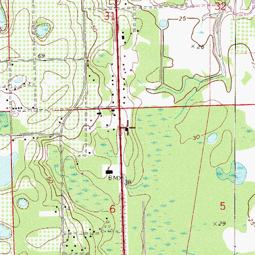 Topographic Map of Word of Faith Bible Church, FL