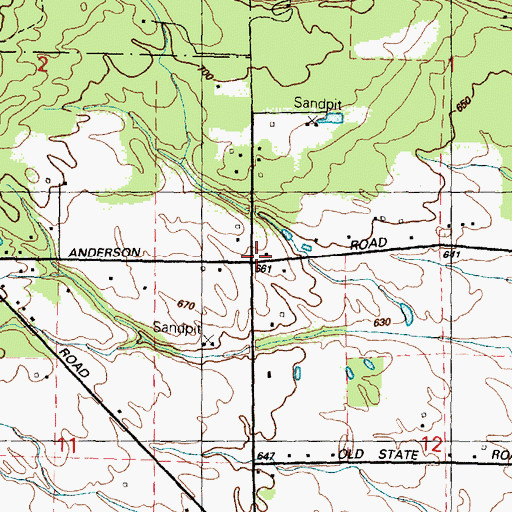 Topographic Map of Trails End Ranch Campgrounds, MI