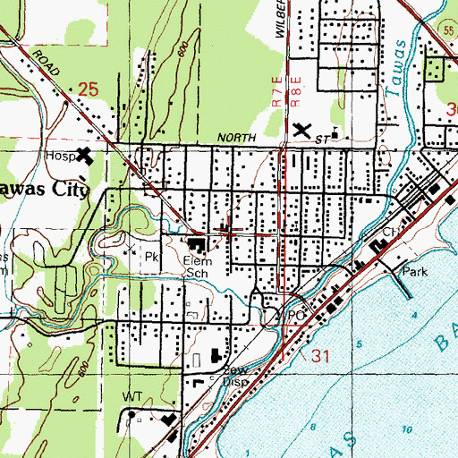Topographic Map of Zion Lutheran School, MI