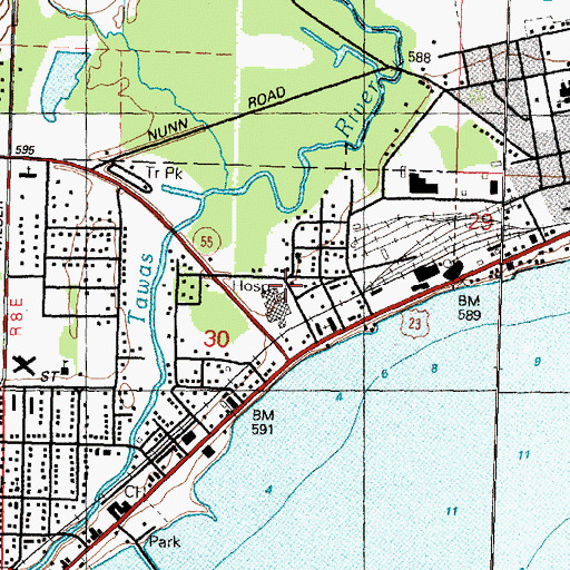 Topographic Map of Huron Family Medicine Clinic, MI