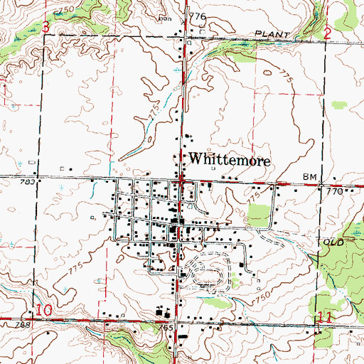 Topographic Map of Whittemore Station (historical), MI