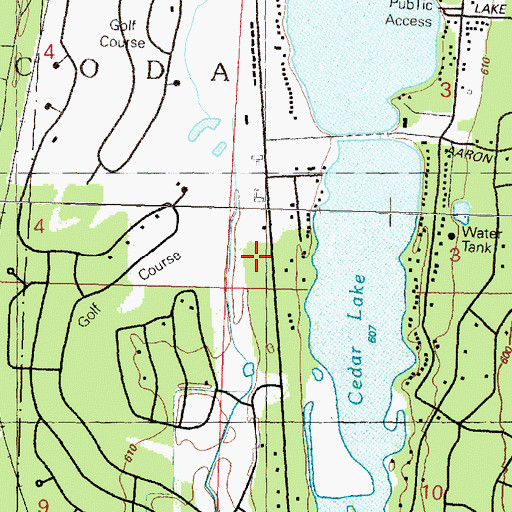 Topographic Map of Lakewood Shores Golf Course, MI