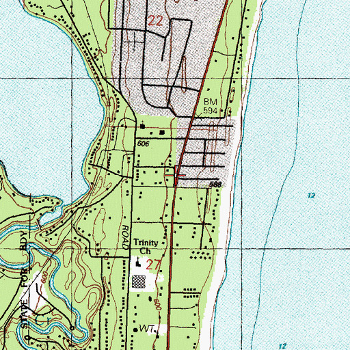 Topographic Map of Oscoda Health Park, MI