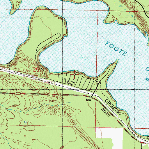 Topographic Map of Old Orchard Park Campground, MI