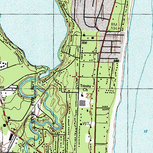 Topographic Map of Church of Christ, MI