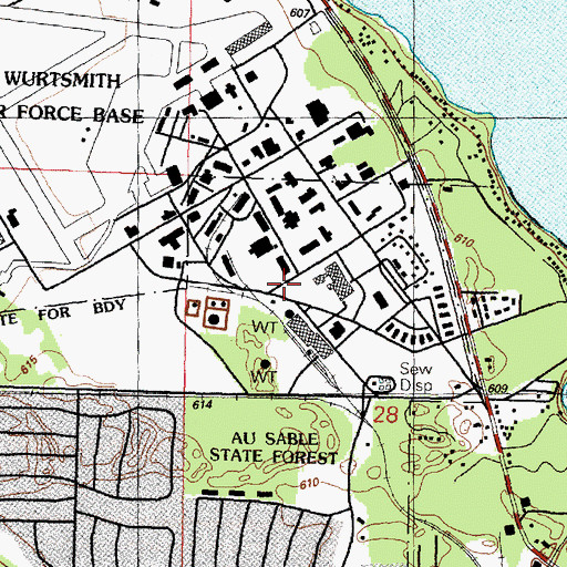 Topographic Map of Pentecostal Lighthouse Church, MI