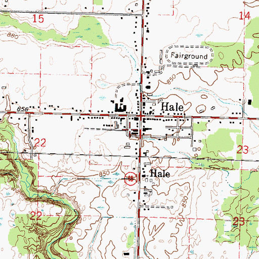 Topographic Map of Hale Saint Joseph Medical Clinic, MI