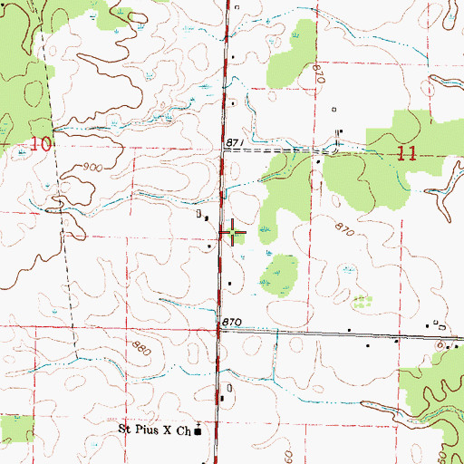 Topographic Map of Kingdom Hall of Jehovah's Witnesses, MI