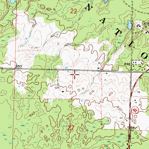 Topographic Map of Wicker Hills Golf Club, MI