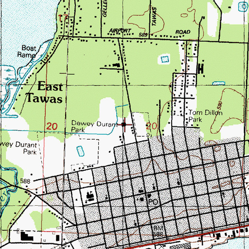Topographic Map of Living Waters Christian Church, MI