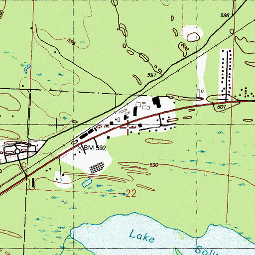 Topographic Map of Kingdom Hall of Jehovah's Witnesses, MI