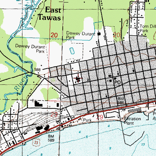 Topographic Map of Holy Family Catholic School, MI