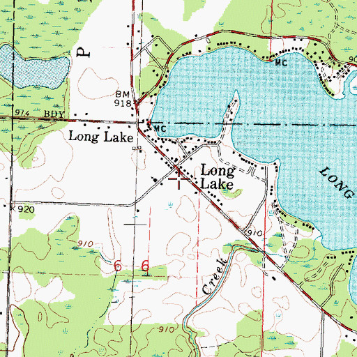 Topographic Map of Long Lake Station (historical), MI