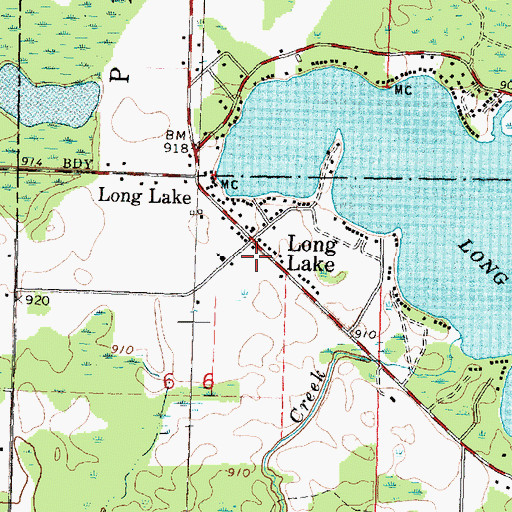 Topographic Map of Long Lake Station (historical), MI