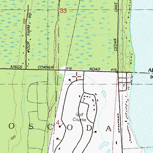 Topographic Map of Cedarmere Station (historical), MI