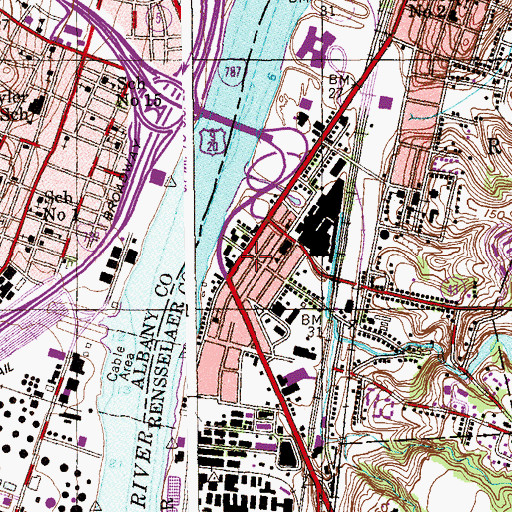 Topographic Map of Lighthouse Baptist Church, NY
