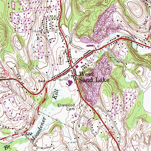 Topographic Map of First Bible Baptist Church, NY