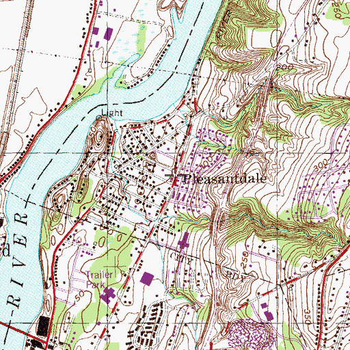 Topographic Map of Pleasantville Covenant Church, NY