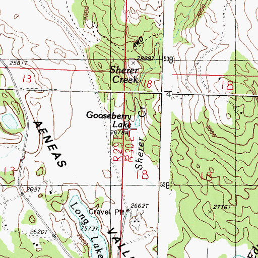 Topographic Map of Gooseberry Lake, WA