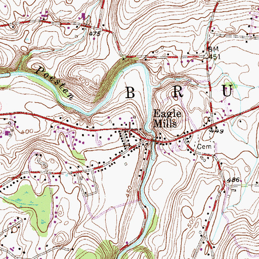 Topographic Map of Eagle Mills Christian Church, NY