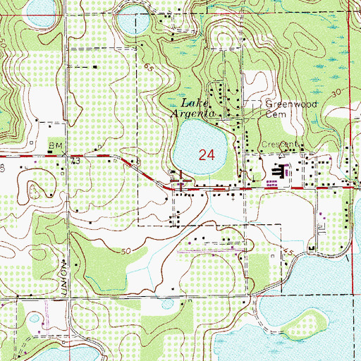 Topographic Map of Johnson Temple Church of God in Christ, FL