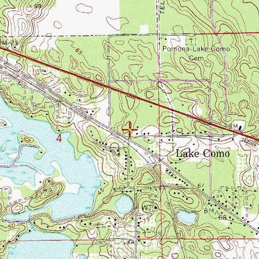 Topographic Map of Lake Como Post Office, FL