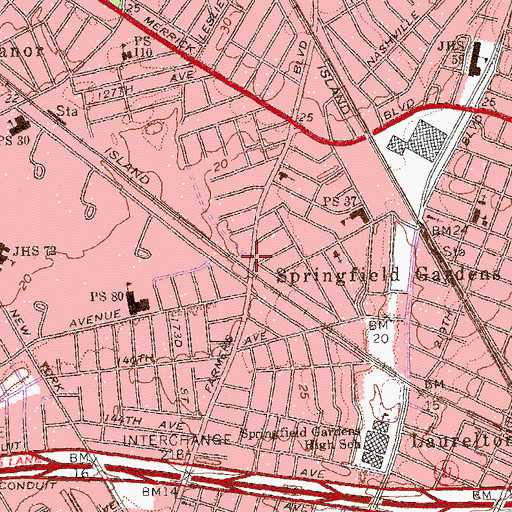 Topographic Map of Garden Theatre (historical), NY