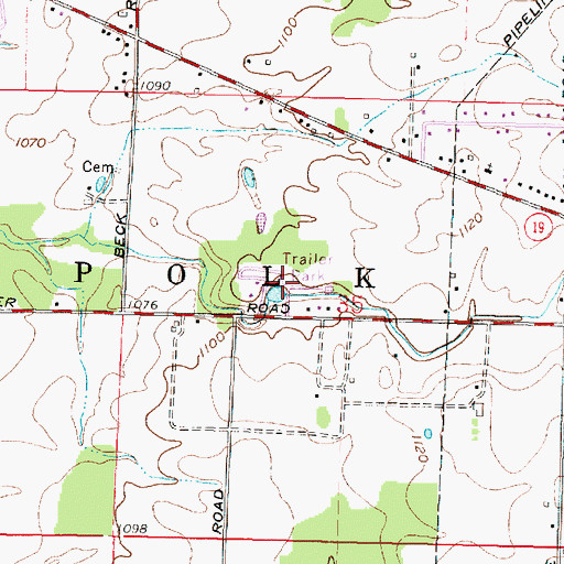Topographic Map of Spring Valley Court, OH
