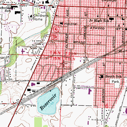 Topographic Map of Olentangy Estates, OH
