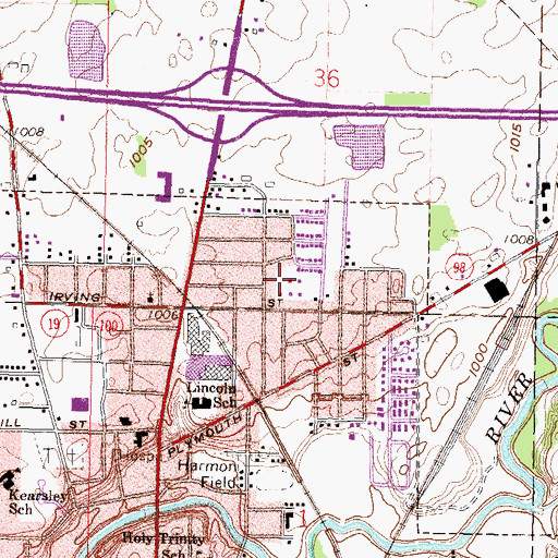 Topographic Map of Linden Park, OH