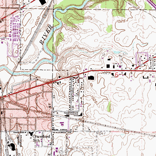 Topographic Map of Mcfarland's Mobile Home Park, OH