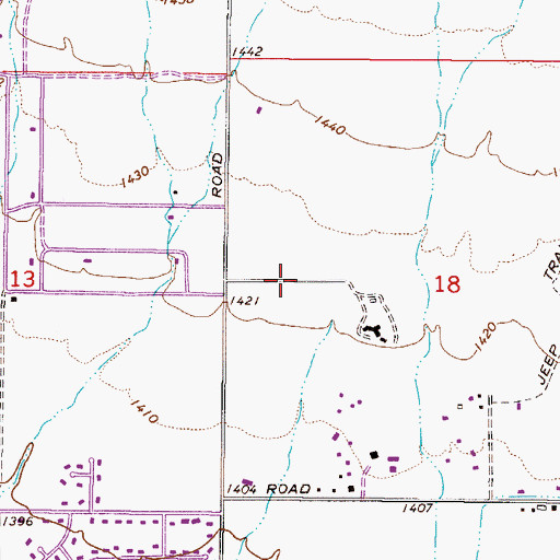 Topographic Map of Sweetwater Ranch, AZ