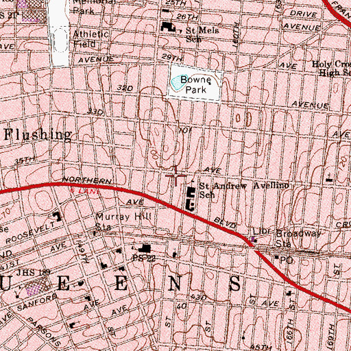 Topographic Map of Immanuel Korean Lutheran Church, NY