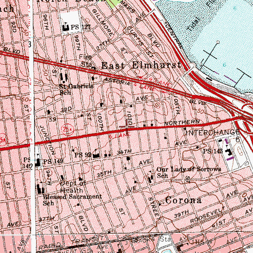 Topographic Map of International Church, NY