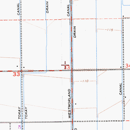 Topographic Map of Westmorland Canal, CA