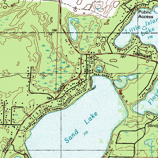 Topographic Map of Iosco Post Office (historical), MI