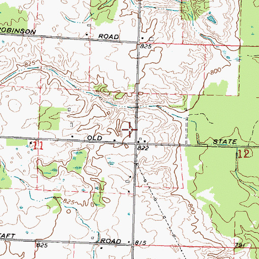 Topographic Map of Siloam Post Office (historical), MI
