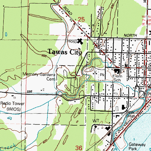 Topographic Map of Emmanuel Lutheran Cemetery, MI