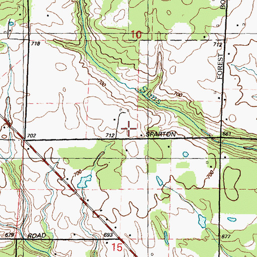 Topographic Map of Poor Farm Cemetery (historical), MI