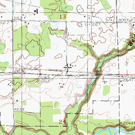 Topographic Map of Weldon Creek Station, MI
