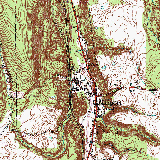 Topographic Map of New Hope Baptist Church, NY