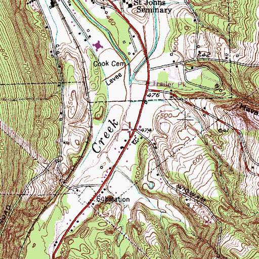 Topographic Map of Bethel Fellowship Church, NY