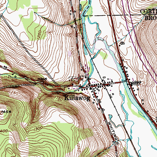 Topographic Map of Killawog Cemetery, NY