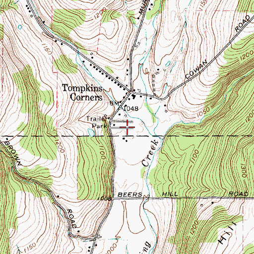 Topographic Map of Collingwood, NY