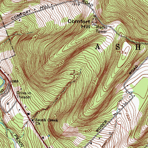 Topographic Map of North Star Manufactured Home Community, NY
