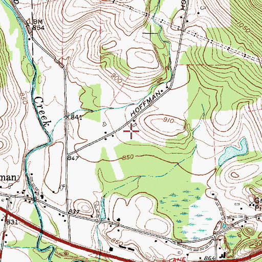 Topographic Map of Birchland Park, NY