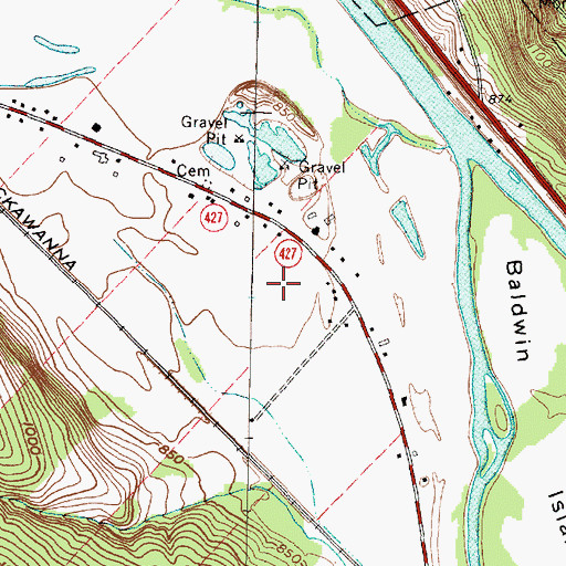 Topographic Map of Carriage Estates, NY