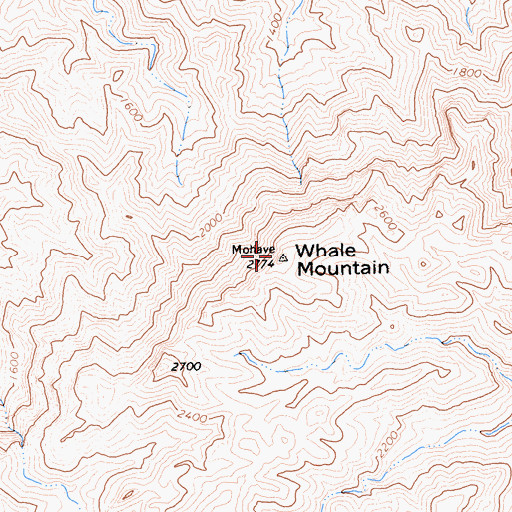 Topographic Map of Whale Mountain, CA